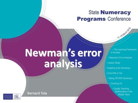 Newman’s error analysis