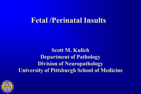 Fetal /Perinatal Insults