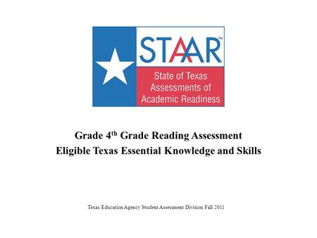 Grade 4th Grade Reading Assessment