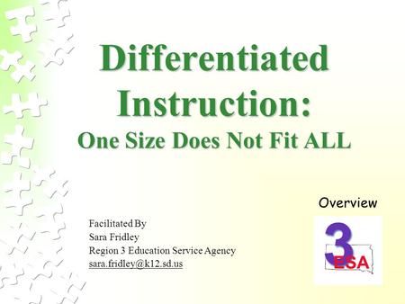 Differentiated Instruction: One Size Does Not Fit ALL