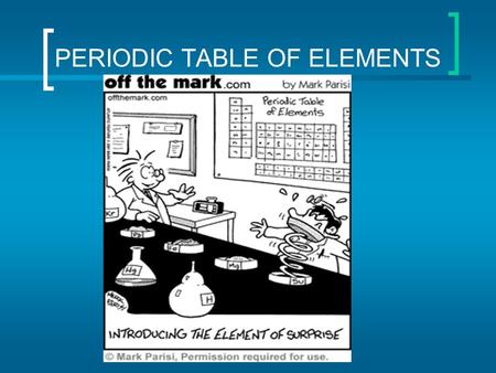 PERIODIC TABLE OF ELEMENTS