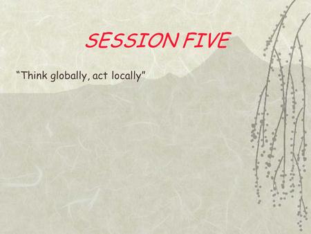 SESSION FIVE “Think globally, act locally”. So where are we? Yesterday we CONSIDERED: Why CAS? Caring and respect CAS can’t be token Reflection makes.