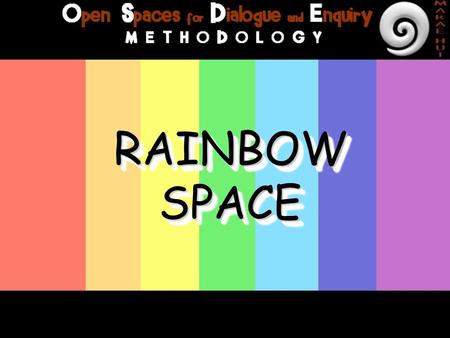 RAINBOW SPACE. READY FOR THE THREE AGREEMENTS? AGREEMENT 1: WE ARE ALL DIFFERENT! YOU.