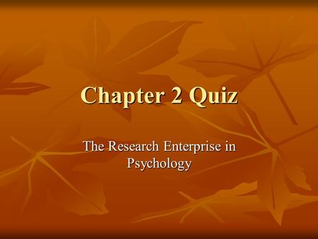 The Research Enterprise in Psychology