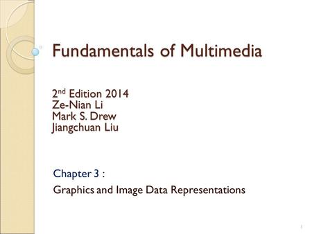 Fundamentals of Multimedia