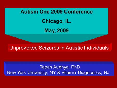 Unprovoked Seizures in Autistic Individuals