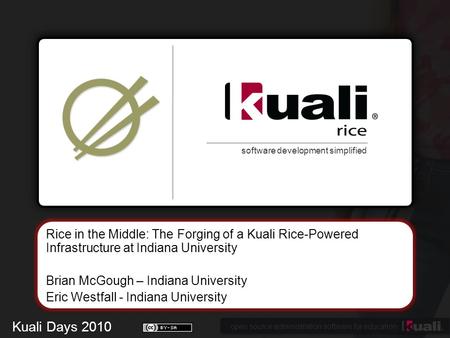 Open source administration software for education software development simplified Rice in the Middle: The Forging of a Kuali Rice-Powered Infrastructure.