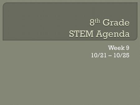 Week 9 10/21 – 10/25.  Learning Target: I can work through the design process for Shipping Container Homes.  Engineering Notebooks!  TO DO TODAY: (Shipping.