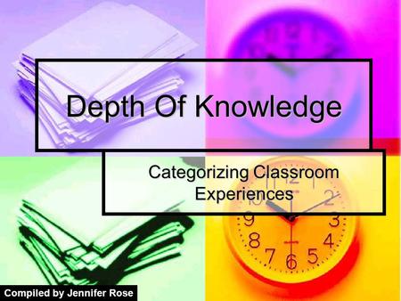 Categorizing Classroom Experiences