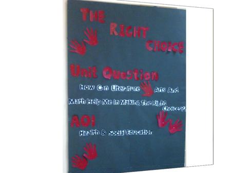 Unit Question: How can literature, arts and Math help me in making the right life choices? English :Writing an informative essay based on facts.