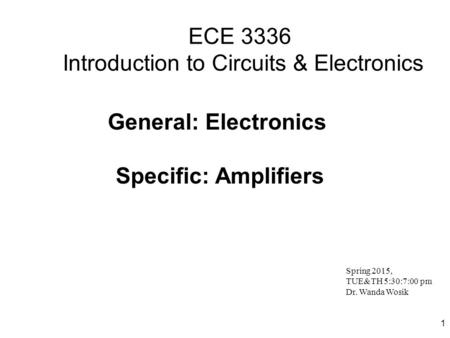 ECE 3336 Introduction to Circuits & Electronics