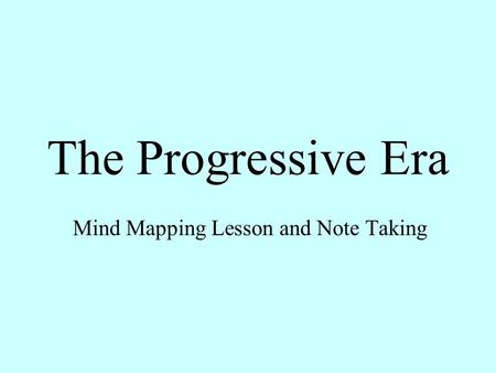 Mind Mapping Lesson and Note Taking