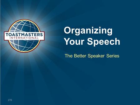 Organizing Your Speech