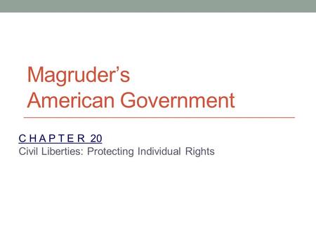 Magruder’s American Government