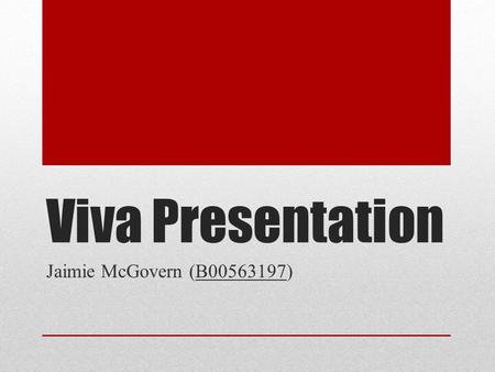 Viva Presentation Jaimie McGovern (B00563197). Mind Mapping for ideas... I first drew up a mind map on the ‘Bird’, hoping to give me some ideas towards.