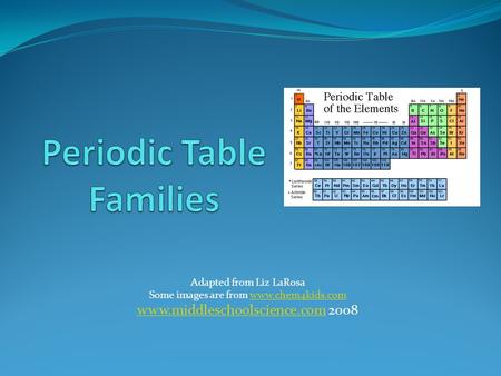 Periodic Table Families