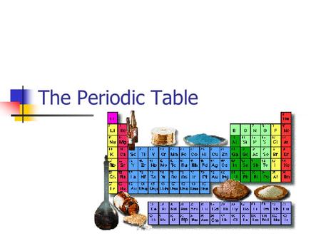 The Periodic Table.