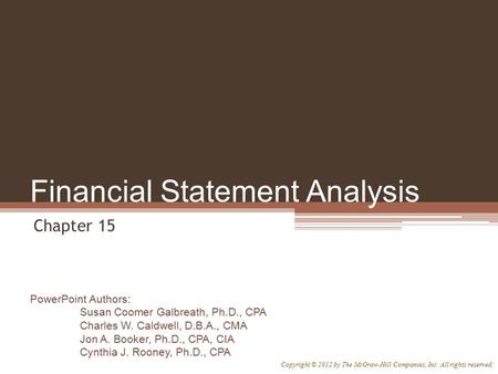 Financial Statement Analysis