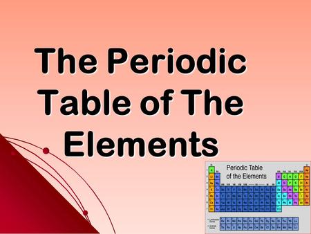 The Periodic Table of The Elements