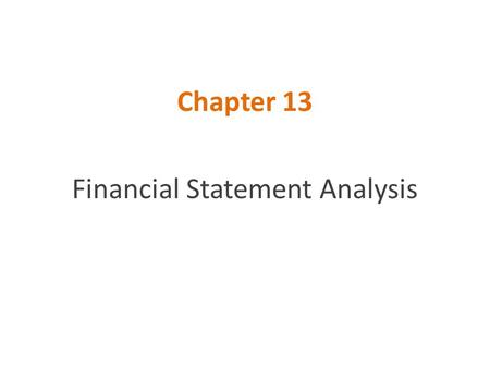 Financial Statement Analysis