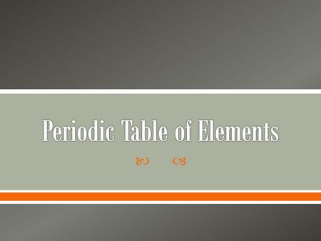 Periodic Table of Elements