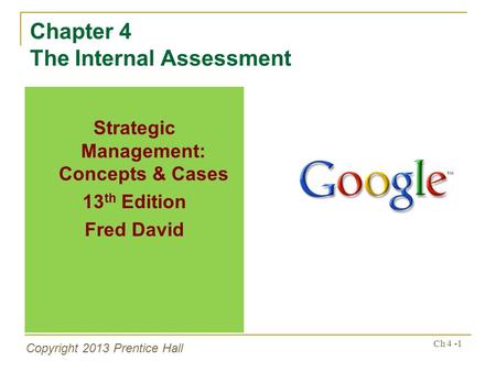 Chapter 4 The Internal Assessment