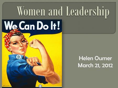 Helen Oumer March 21, 2012. Professor of Business Administration - Harvard Business School Investigation – effectively management of race and gender relations.