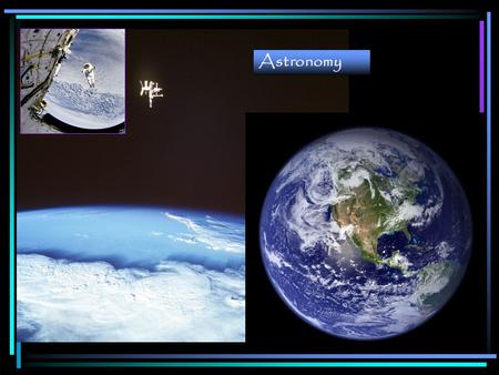 Astronomy. Terrestrial Planets: Hard-Rocky Dense Inner Planets Jovian Planets: Giant Gassy Low Density Outer Planets.