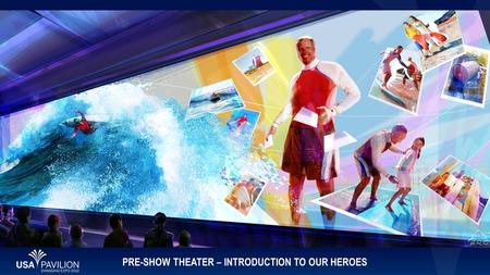 PRE-SHOW THEATER – INTRODUCTION TO OUR HEROES. “MEET OUR HEROES” A basketball coach and his team build new courts in their city.