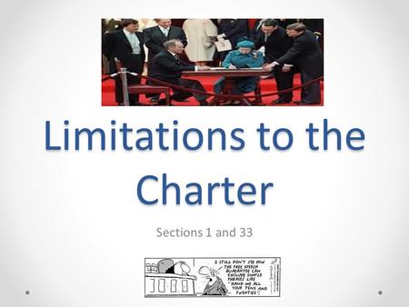 Limitations to the Charter