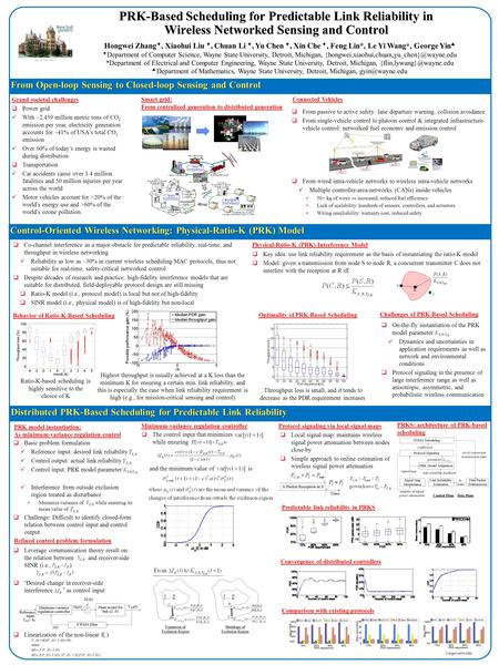  Co-channel interference as a major obstacle for predictable reliability, real-time, and throughput in wireless networking Reliability as low as ~30%