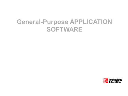 General-Purpose APPLICATION SOFTWARE