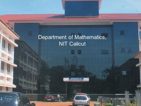 DEPARTMENT OF MATHEMATICS