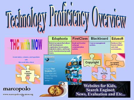 Who do I belong to? Webpages email EduphoriaFirstClassBlackboardEdusoft District program that allows staff development registration, lesson plans, helpdesk.