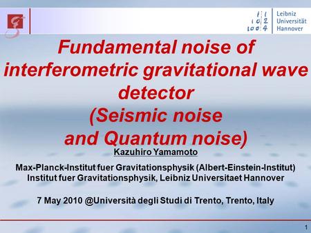 1 Kazuhiro Yamamoto Max-Planck-Institut fuer Gravitationsphysik (Albert-Einstein-Institut) Institut fuer Gravitationsphysik, Leibniz Universitaet Hannover.