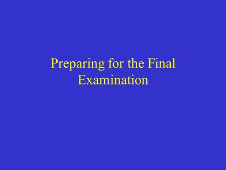 Preparing for the Final Examination. Course Structure Probability Design Issues and Descriptive Statistics Confidence Intervals and Hypothesis Tests.