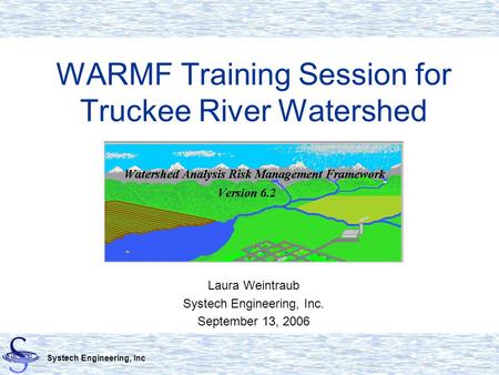 WARMF Training Session for Truckee River Watershed