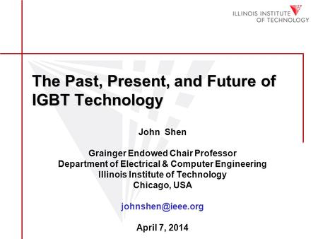 The Past, Present, and Future of IGBT Technology