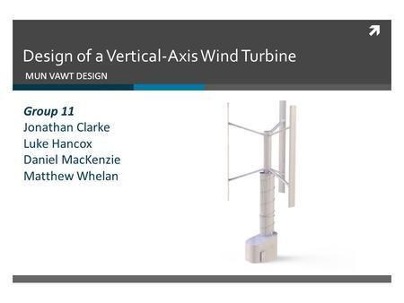 Design of a Vertical-Axis Wind Turbine