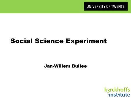 Social Science Experiment Jan-Willem Bullee. 2 Cyber-crime Science Background Effectiveness of authority on compliance We can get some of the answers.