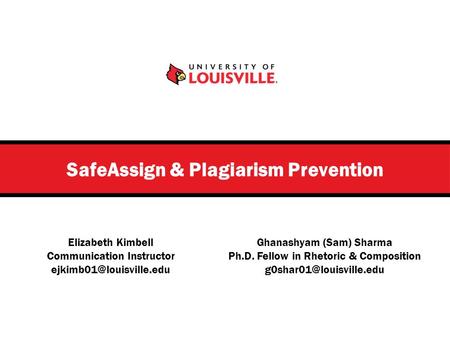 SafeAssign & Plagiarism Prevention