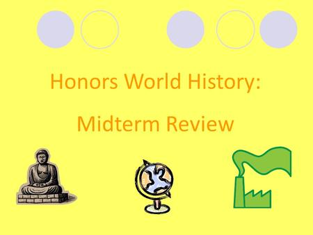 Honors World History: Midterm Review. The Renaissance.