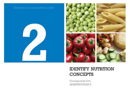 IDENTIFY NUTRITION CONCEPTS