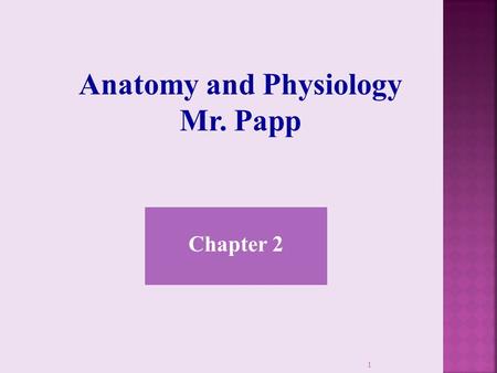 Anatomy and Physiology