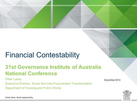 Financial Contestability