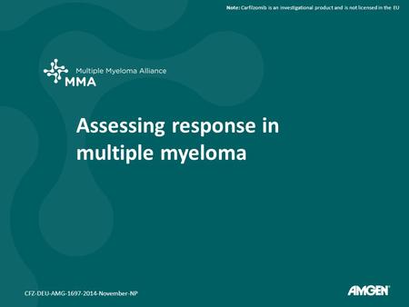 Assessing response in multiple myeloma