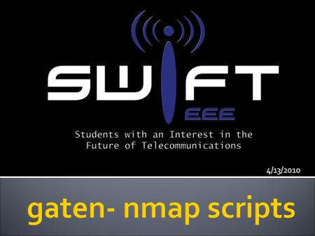 4/13/2010.  CSS Meeting  Stephen Crane on Programming Contests  1pm  Building 8 room 345 05/11/10.