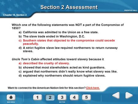 Section 2 Assessment Chapter 16, Section 2