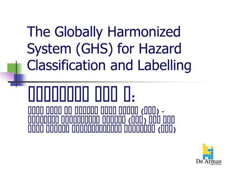 Dropping the M: From MSDS to SDS (Safety Data Sheet)