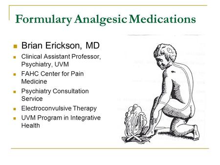 Formulary Analgesic Medications